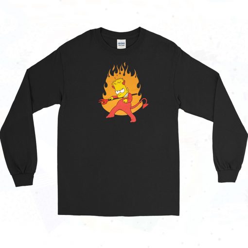 The Simpsons Bart Devil Long Sleeve Shirt