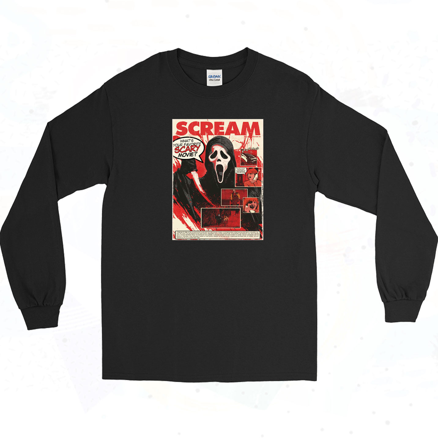 1996 Scream Movie Poster Long Sleeve Shirt - 90sclothes.com