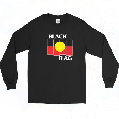 Black Flag Aboriginal X Flag Long Sleeve Shirt