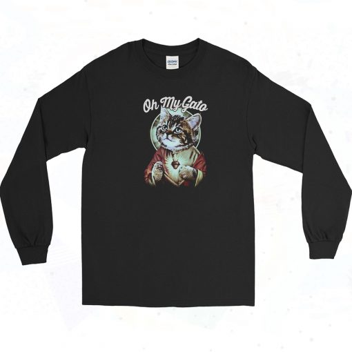 Cat Jesus Oh My Gato Long Sleeve Shirt