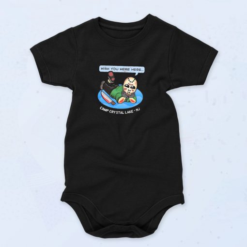 Jason Voorhees Wish You Were Here Baby Onesie