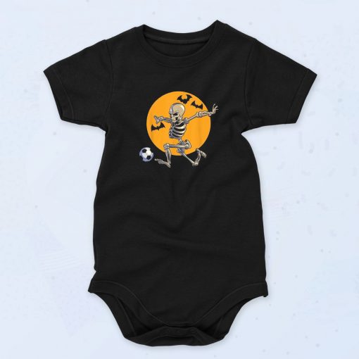 Soccer Skeleton Halloween Baby Onesie