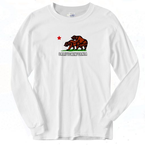 Bear Califucinfornia Funny Long Sleeve Shirt