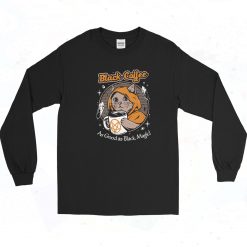 Black Coffee Cat Magic Long Sleeve Shirt