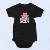 Creepy Demon Cat and Skull Baby Onesie