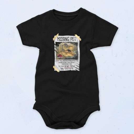 Jurassic Park Missing Pet T Rex Baby Onesie