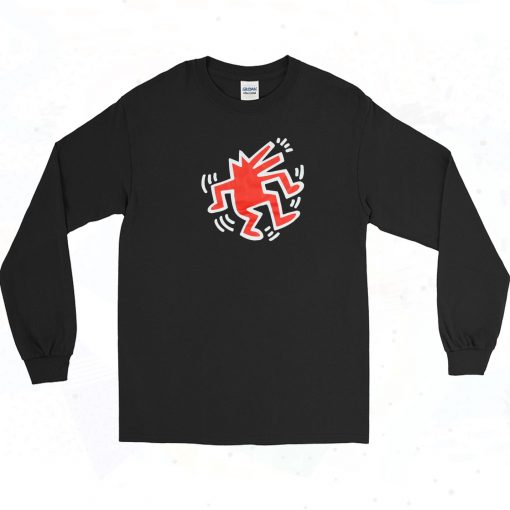 Keith Haring Dancing Dog Street Long Sleeve Shirt