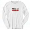 Mickey and Minnie Mouse Snowmen Latte Long Sleeve Shirt