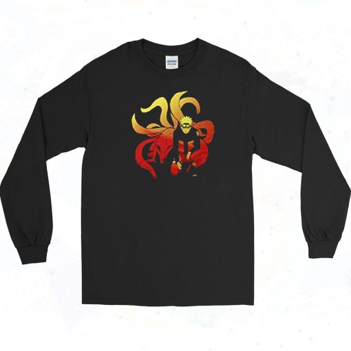 Naruto and 9 Tails Anime Long Sleeve Shirt