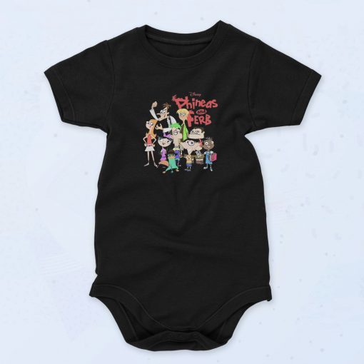 Phineas And Ferb Characters Baby Onesie