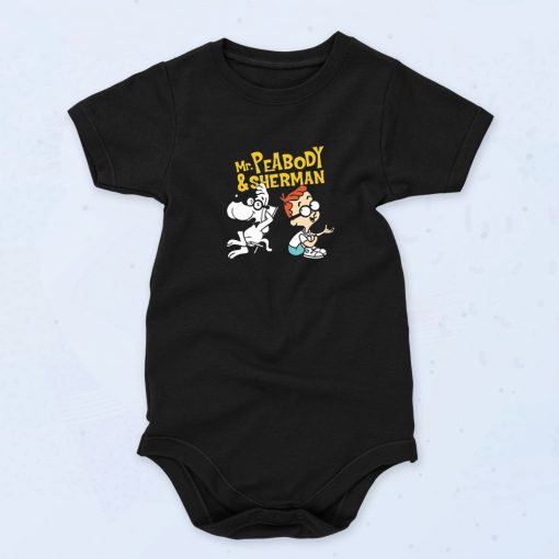 Talking Mr Peabody and Sherman Baby Onesie