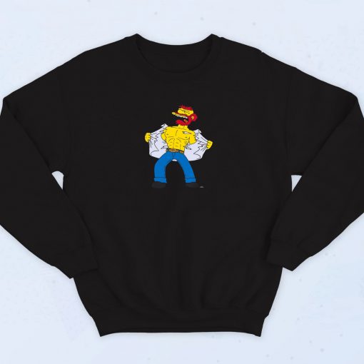 The Simpsons Groundskeeper Willie Tears Off Sweatshirt