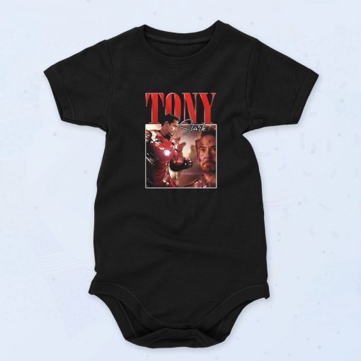 Tony Stark Homage Baby Onesie