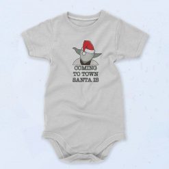 Yoda Coming to Town Santa is Baby Onesie