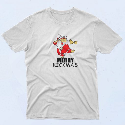 Santa Merry Kickmas T Shirt