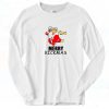 Santa Merry Kickmas Vintage Long Sleeve Shirty