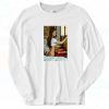 Sexy Pizza Girl On Bed Long Sleeve Shirt