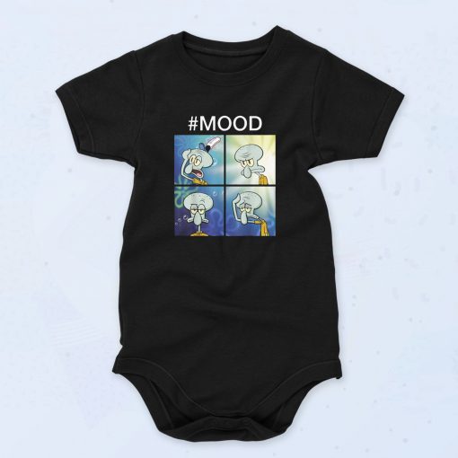 Squidward Mood Meme Baby Onesie