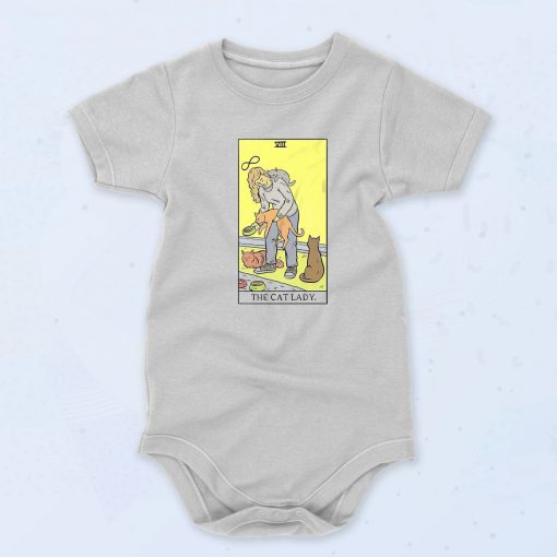 Tarot Card The Cat Lady Baby Onesie