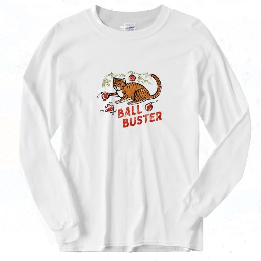 Ball Buster Cat Funny Long Sleeve Shirt