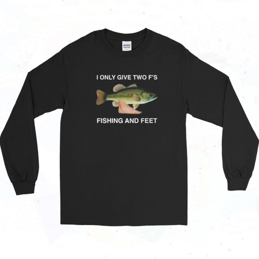 Fishing and Feet Vintage Long Sleeve Shirt