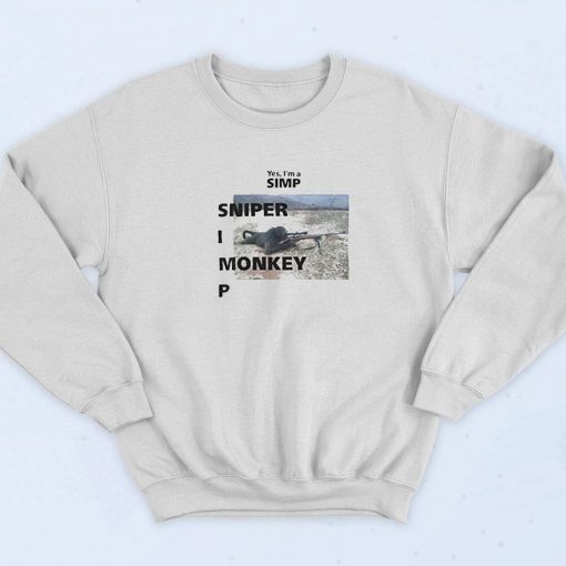 I'm a Simp Sniper Monkey Retro Swetashirt