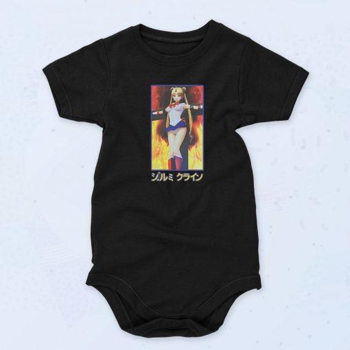 Sailor Moon On Burning Cross Baby Onesie