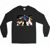 The Simpsons as The Beatles Abbey Road Long Sleeve Shirt