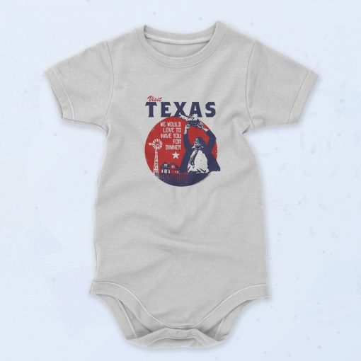 Visit Texas For Dinner unisex Baby Onesie