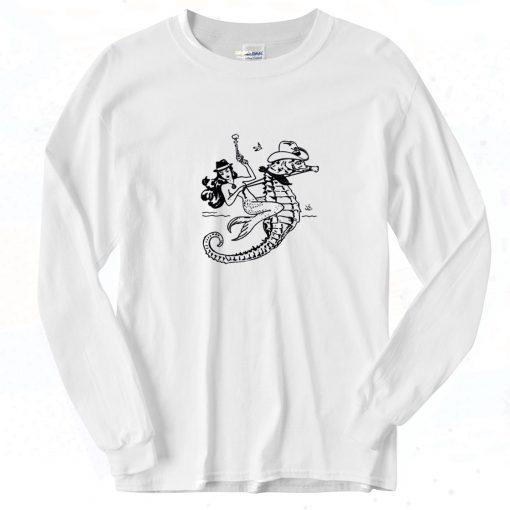 Cowgirl Mermaid Funny Long Sleeve Shirt