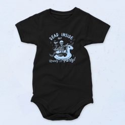 Dead Inside Skeleton Drinking Baby Onesie