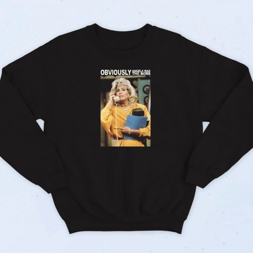 Obviously Angela Was The Boss Retro Sweatshirt