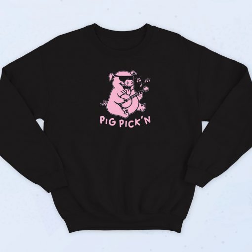 Pig Playing Banjo Sweatshirt