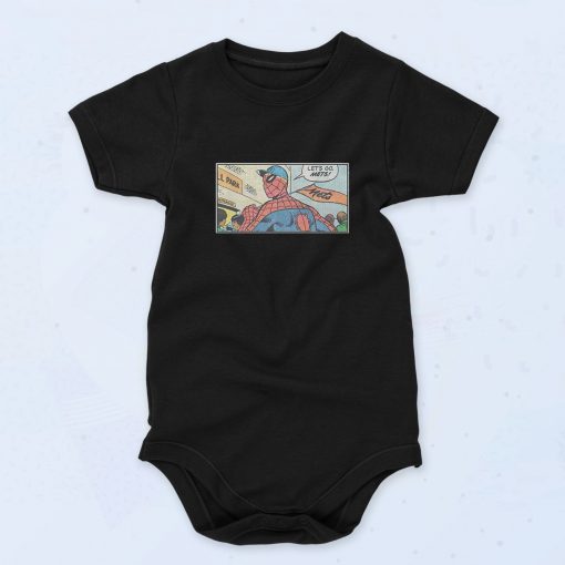 Spider Man Lets Go Mets Baby Onesie