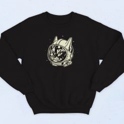 Black Astro Cat Retro Sweatshirt