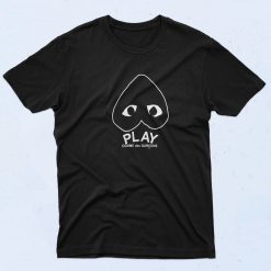 CDG Play Inverted Outline Heart 90s T Shirt
