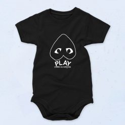 CDG Play Inverted Outline Heart Baby Onesie