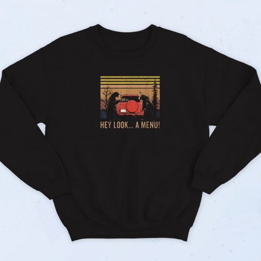 Hey Look A Menu Bears Camping Classic Sweatshirt