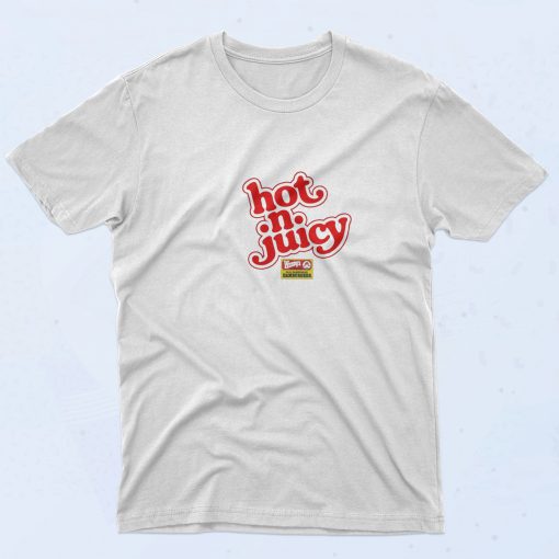 Hot n Juicy Wendys Hamburgers 90s T Shity