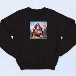 Jesus vs Satan in Basketball Meme Sweatshirt