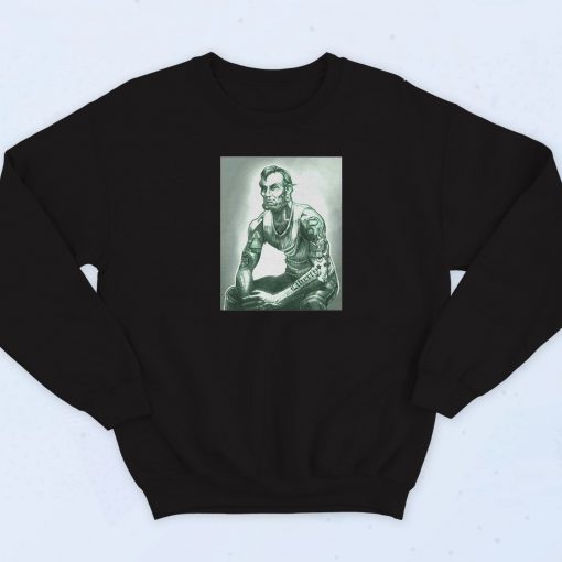 Abraham Lincoln Tattoo Muscular Funny Sweatshirt