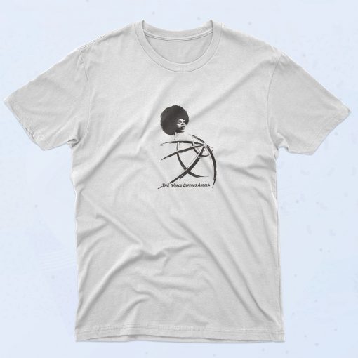 Angela Davis The World Defends Angela 90s Style T Shirt