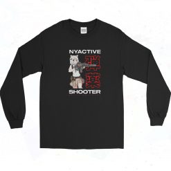 Nyactive Shooter Waifu Watchers 90s Long Sleeve Shirt