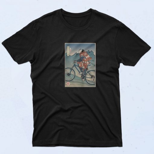 Samurai Mountain Bike 2 Ukiyo e 90s Style T Shirt