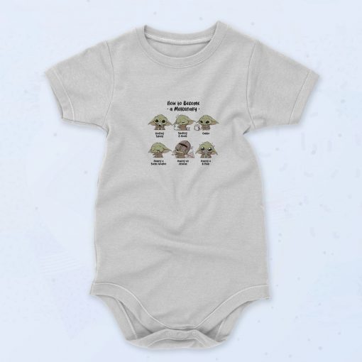 Baby Yoda How To Became a Mercenary 90s Baby Onesie