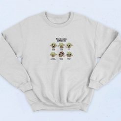 Baby Yoda How To Became a Mercenary Retro 90s Sweatshirt