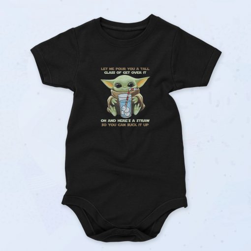 Baby Yoda Let Me Pour You A Tall 90s Baby Onesie