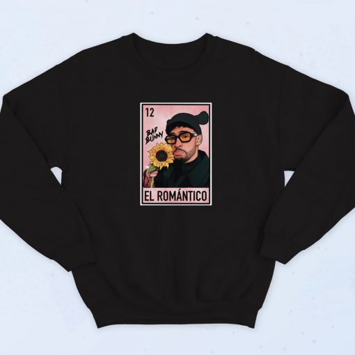 Bad Bunny El Romantico Loteria Retro 90s Sweatshirt