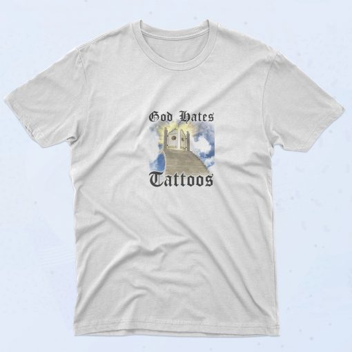 God Hates Tattoos Vintage 90s T Shirt