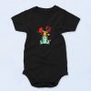 Pokemon Pikachu And Bulbasaur Mashup 90s Baby Onesie